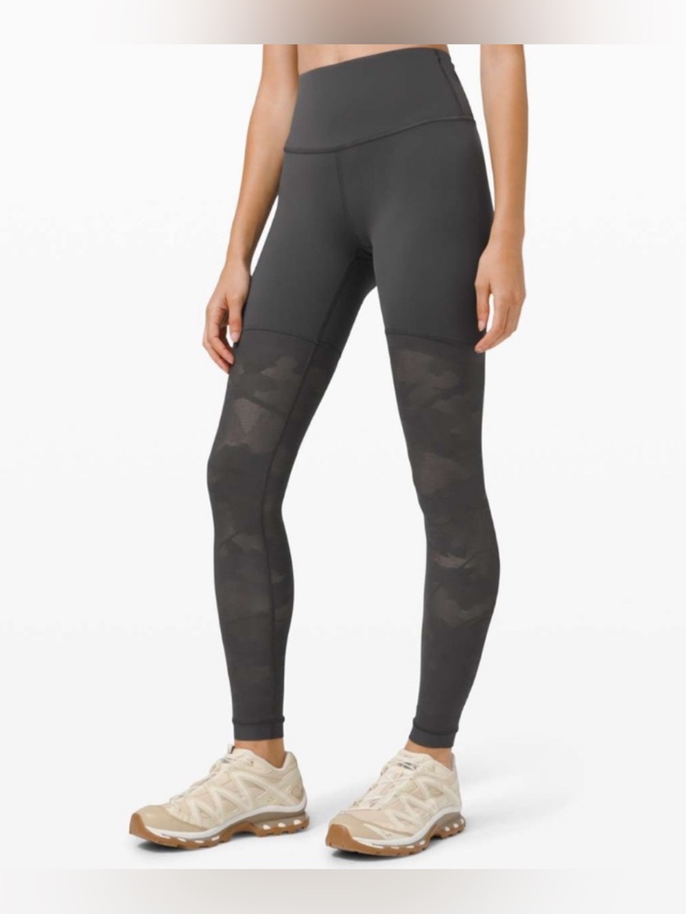 Lululemon Sheer Will High-Rise Tight Camo Graphite grey size 8
